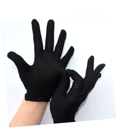 TOVINANNA 12 Pairs Cleaning Gloves Black Cotton Gloves Safety Work Gloves Beauty Gloves Cotton Labor Gloves Utility Work Gloves Heavy Duty Work Gloves Welders Gloves Hand Gloves Washable Man 19x11cm - Buy Online on GoSupps.com