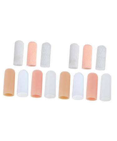 FOMIYES 7 Pairs Finger Cots Gel Finger Cot Rubber Fingertip Finger Coverings Rubber Finger Protectors Silicon Finger Support Fingertip Protector Rubber Finger Caps Child Sebs Guitar Thumb