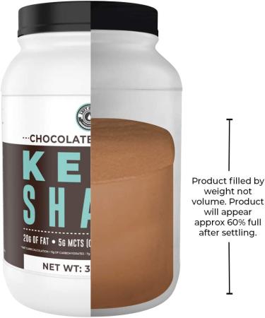 Keto Chocolate Meal Replacement Shake 2lbs - Low Carb Protein Mix with MCT Powder, Collagen Peptides - 20g Fat, 14g Protein, 1 Net Carb, Zero Sugar - Buy Online on GoSupps.com