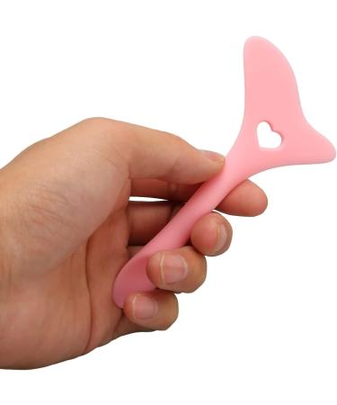 Eyeliner Stencil Wing Tips Silicone Eyebrow Pencil Stencil with Tail Skin Cream Spoon Reusable Eyeshadow Applicator Makeup Tool(Pink) - Buy Online on GoSupps.com