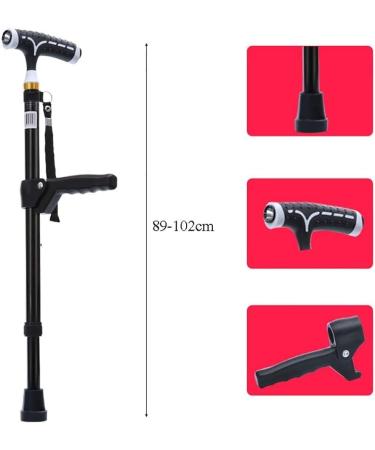 TelescopicNonSlipCrutchesWalkingstickforrollatorDisabilityMedicalAidWalkingStickwithLightsAdjustedHeight-TelescopicAluminumCaneElderlyAnti-skidWalkerCrutchesMassageHandleFoldi Needed - Buy Online on GoSupps.com
