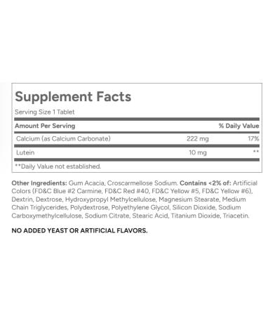 21st Century Lutein 10 mg - 60 Tablets Pack of 5 - Buy Online on GoSupps.com
