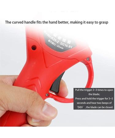 Electric Pruning Shears 25Mm Branch Cutter Cordless with 2 21V Li-Ion Battery Rechargeable Garden Fruit Tree Bushes Trimmer (Green) Small Gift - Buy Online on GoSupps.com