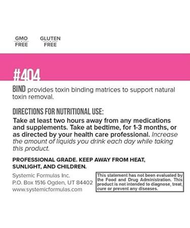 Systemic Formulas 404 Bind 120 Count - Powerful Detox Support (1 Pack) - Buy Online on GoSupps.com
