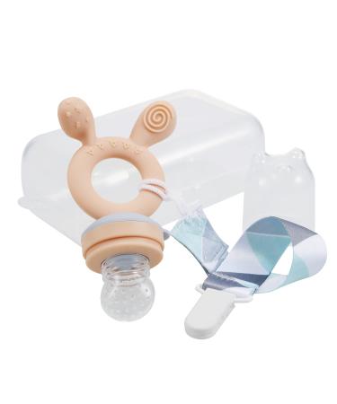 PandaEar Baby Fresh Fruit Food Pacifier Set | Silicone Feeder (1 Pack) + Replacement Pouches (3 Pack) + Pacifier Clip & Plastic Case (Pink) | Shop Now - Buy Online on GoSupps.com