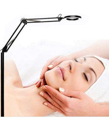 Magnifier LED Magnifying Lamp 8X Floor Lamp Magnifier Lamp High-Definition Optical Glass Rotation Adjustable Angle for Reading Beauty Crafts Jewelry Observation Black - Buy Online on GoSupps.com