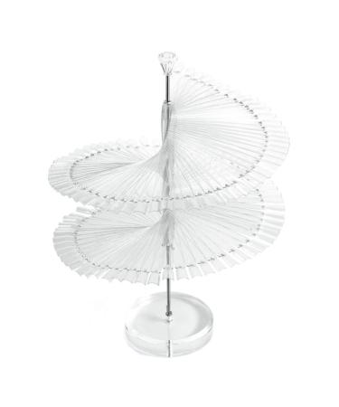 Nail Display Stand Spiral False Nail Display Nail Tips Practice Stand Rack Salon Show Color Card Household Tool Clear
