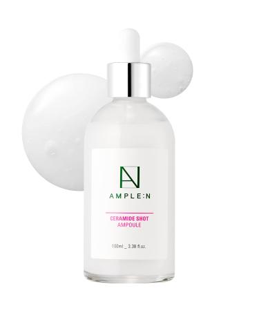 AMPLE:N Ceramide Shot Ampoule – Anti Aging and Hydrating Serum with Ceramide for Deep Moisturization – For Dry & Rough Skin to Reduces Wrinkles & Repairs Skin, 3.38 fl.oz. 3.38 Fl Oz (Pack of 1)