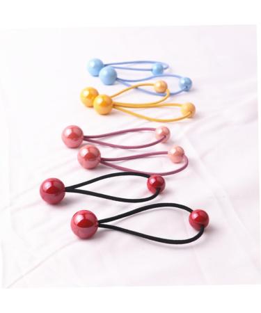 FRCOLOR 28 Pairs Headband Color Hair Tie Hair Ties for Girls Ponytail Holders Small Hair Ties Hair Knockers for Girls Girl Hair Ties Hair Ties with Balls Acrylic Bead Baby Little Girl - Buy Online on GoSupps.com