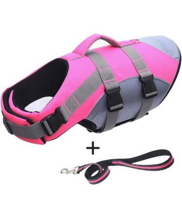 Hzqifei Reflective Dog Life Jacket | Stylish Swimming Vest for Small to Large Dogs - Pink (Size L) - Buy Online on GoSupps.com