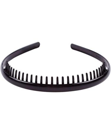FRCOLOR 2 Pieces Teeth Comb Headbands Unisex Hard Plastic Tooth Hairband Anti-slip Hair Hoops Daily Headdress Hair Accessory for Women Men(Coffee Black) - Buy Online on GoSupps.com