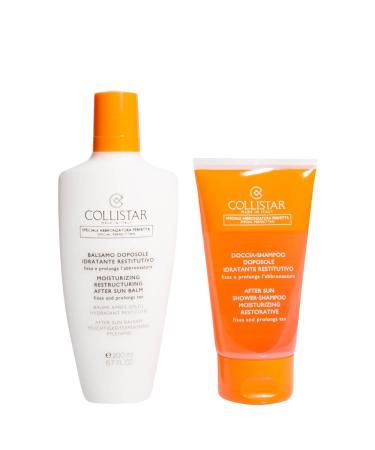 Collistar After-sun solar kit, reconstructive moisturizing balm 200 ml + gift after-sun shower shampoo 150 ml