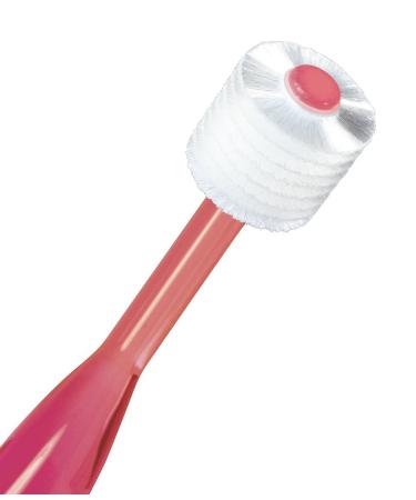 Adult Soft Bristle Toothbrush - Round Micro-Fine Brush Head for Sensitive Oral Hygiene - Red, 1 Count - Buy Online on GoSupps.com