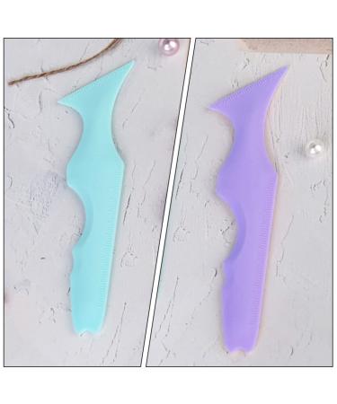 3pcs Silicone Beauty Ruler Set - Eyeliner Mascara Lipstick Applicator Tools | Makeup Supply in Pink Blue Purple - Buy Online on GoSupps.com