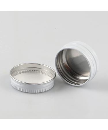 Zeoabsy 10ml White Aluminum Empty Jars 10 Pack Round Cream Tins with Screw Lid 5 Spatulas & Labels for Cosmetics Candles & Ointments - Buy Online on GoSupps.com