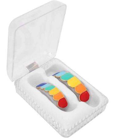 Verdant Touch Hip Hop Grillz Tooth Set - Shiny Multicolor Gold Halloween Accessories for Trendy Smile - Buy Online on GoSupps.com