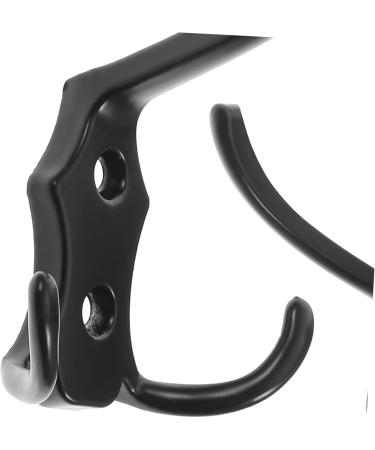 JOINPAYA Black Metal Hangers 4pcs Clothes Hook Coat Hangers Bathroom Hook Multi Hanger Wall Storage Hook Towel Closet Door - Buy Online on GoSupps.com