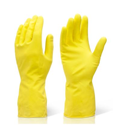 1x Extra Large Yellow Industrial Cleaning & Washing Up Rubber Gloves - Buy Online on GoSupps.com