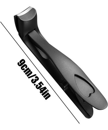 Nail Clippers Splashproof Nail Clippers | Extra Large Opening Stainless Steel Nail Clippers - Anti-Rust Nail Clipper with Extra Large Buzzer-Shaped Opening that Conforms to Shape D Black - Buy Online on GoSupps.com