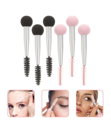 FRCOLOR 6pcs Makeup Brush Set - Sponge Applicators Eyebrow Stamper Beauty Sponges Eye Shadow & Foundation Brushes - Perfect for Travel - Buy Online on GoSupps.com