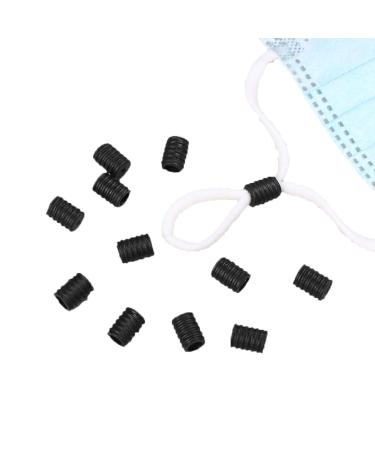 Exceart 200pcs Mask Adjustable Buckle Lanyard Elastic Buckle for Sewing Mask DIY Earmuff Rop Making (Black)