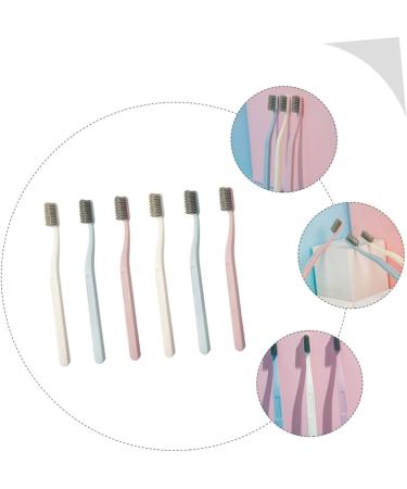 CLISPEED 6pcs Adult Stiff Charcoal Toothbrushes - Enhanced Oral Care & Cleaning - Buy Online on GoSupps.com