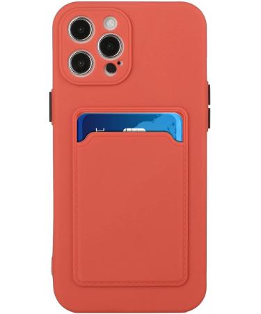 Tivenfezk Nadoli iPhone 15 Pro Max Silicone Case - Ultra Thin Shockproof Scratch-Resistant Wallet Design with Credit Card Holder - Plum Red - Buy Online on GoSupps.com