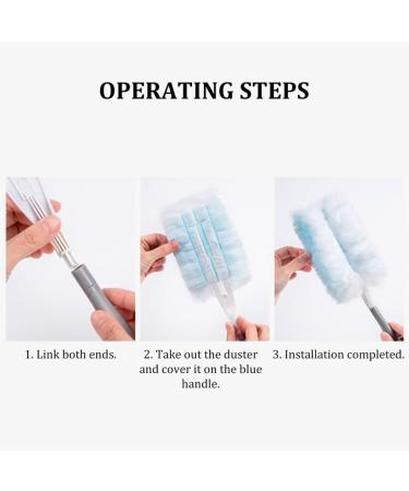 Fluffy Duster Refill Disposable Duster Refill Hand Duster Refill Replacement Duster Head with 10 Refills 1 Handle for Home Cleaning 11PCS/Set - Buy Online on GoSupps.com