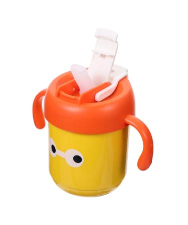 TOYANDONA Children's Water Cup Kids Straw Cup Kids Water Cup Kids Stainless Steel Cup with Straw Baby Sippy Cup Baby s First Straw Cup Baby Trainer Cup Toddler Cup Baby Water Cup Kids Cup Yellow 12X12X12CM