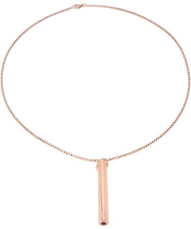 Stress Relief Mindful Necklace Increase Lung Volume Reduce Anxiety Mindful Breathing Necklace Skin Friendly for Men for Daily Wear (Rose Gold) - Buy Online on GoSupps.com