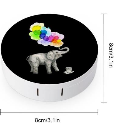 Elephant Bubble Dream Travel Contact Lens Case Kit - Portable Storage Box & Mirror for Easy Lens Care - Buy Online on GoSupps.com