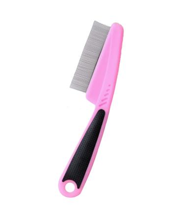 Trism Stainless Steel Fine Tooth Comb Dandruff Comb  Professional Fine Tooth Hair Comb for Kids and Adults Pink