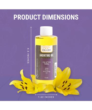 Anointing Oil - Lily of The Valley - 4 oz Altar Size - Biblical Oils for Daily Prayer Ceremonies - Represents Honor & Purity - Buy Online on GoSupps.com
