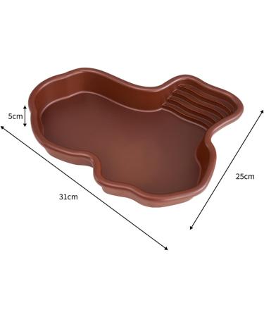 rockible Reptile Bathing Pool Turtle Bath with Ramp Tortoise Feeder Tortoise Water Dish for Tortoise Chameleon Hamster Scorpion Gecko Without Hose - Buy Online on GoSupps.com