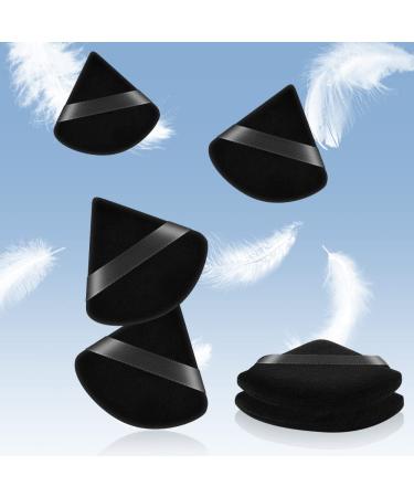 6-Pack Pure Cotton Soft Triangle Wedge Makeup Powder Puffs - Black - Buy Online on GoSupps.com
