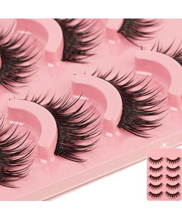 5 Pairs Handmade Natural Long False Eyelashes - Black | Thick Fake Eyelashes for Makeup - Buy Online on GoSupps.com