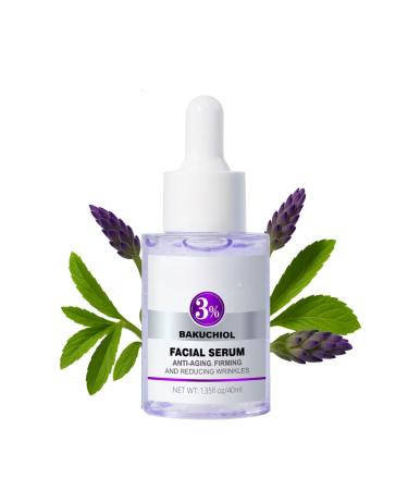 Bakuchiol Face Serum 100% Plant-Based Retinol Alternative | Anti-Aging Pore Refining Hydrating Serum for Fine Lines Wrinkles & Uneven Texture Vegan Organic Non-Greasy