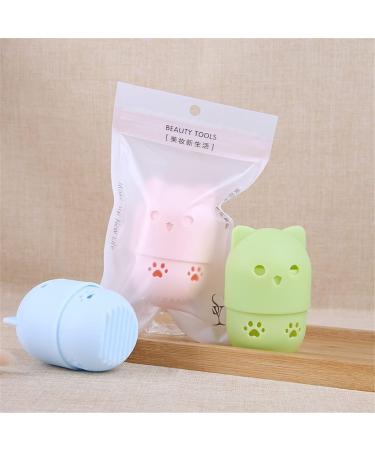 U-K 1 Pc Silicone Makeup Sponge Holder Cat Shaped Travel Case Foundation Sponge Carrying Bag Beauty Blender Holder Capsule Cosmetic Sponge Drying Rack (Random Color) Nice Design as shown - Buy Online on GoSupps.com
