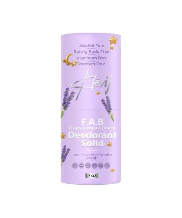 All Natural F.A.B. Deodorant Lunar Lavender Scent | 1.7 oz Organic Aluminum -Free Deodorant for Fupa Armpit and Breast Areas