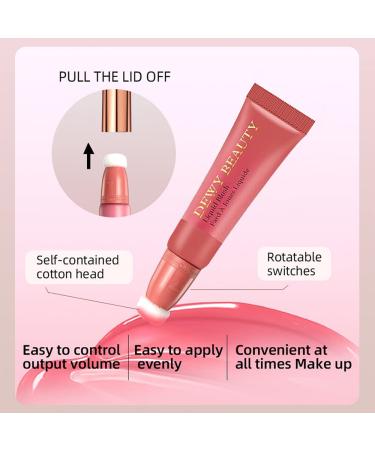Soft Cream Liquid Blush Beauty Wand - Long-Wearing Cheek Tint with Cushion Applicator | Natural-looking Dewy Finish | Cruelty-Free - Buy Online on GoSupps.com