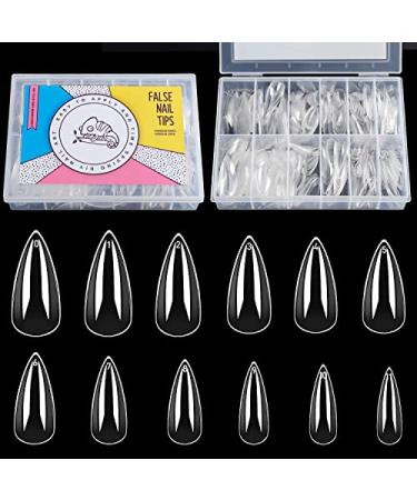 Chameleon False Acrylic Stiletto Nail Tips - 504pcs Clear Acrylic Nail Tips Fake Nails Press On Nails Soft Gel Full Cover Nail Tips With Box For Nails Salons and DIY Nail Art  12 Sizes Medium Stiletto - Buy Online on GoSupps.com