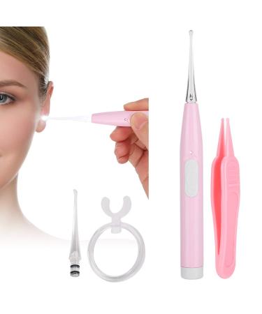 Ear Pick Earwax Removal Kit USB Rechargeable Ear Cleaner with LED Light for Ear Care Ear Wax Removal Tool Kit with Storage Box Reusable Ear Cleaner Pink