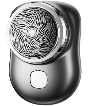 Mini Electric Shaver- Portable Men Electric Shaver USB Rechargeable Men Grooming Razor Pocket Size Mini Shaver Washable for Travel (Black)