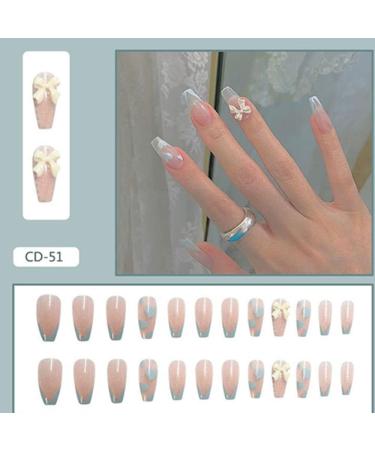 full cover acrylic Removable Rhinestone Wear Nail nail patch Rhinestone Nail fake nails(4) Style4 - Buy Online on GoSupps.com