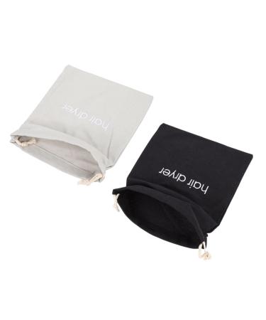 Didiseaon 2pcs Hair Dryer Storage Bag Outdoor Travel Cosmetic Bag 33x30x0.5cm Assorted Color