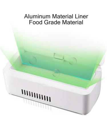 Mini Fridge Portable Insulin Cooler Medicine Refrigerated Box Intelligent Charging Insulin Fridge LCD Display Mini in White 21x9x9cm(8x4x4inch) - Buy Online on GoSupps.com