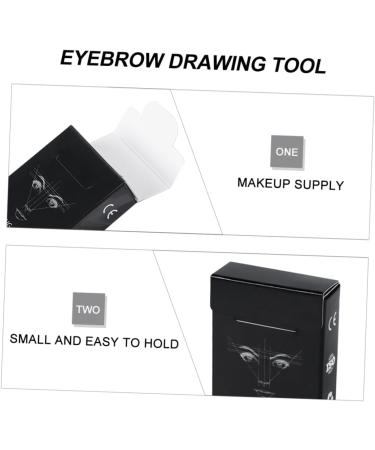 BELLIFFY 1box Eyebrow Drawing Tool Ink Eyebrow Tattoos Ruler Brow Mapping Wire Ruler 6x4.5cm Black - Buy Online on GoSupps.com