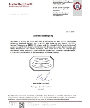 Buy Black Garlic Capsules 500mg - High Dose Odorless Fermented Extract (10:1) - Vegan Additive-Free S-Allylcysteine (SAC) - Quality from Germany - Lab Tested - VitamineULE  - Buy Online on GoSupps.com