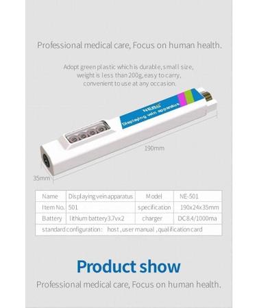 InLiMa Vein Finder Viewer - Portable Infrared Vascular Display for Easy Subcutaneous Vein Detection in Older Children | International Shipping Available - Buy Online on GoSupps.com