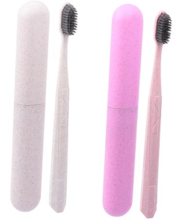 Minkissy 4-Piece Portable Toothbrush Set with Travel Case | Children's Toothbrush & Natural Toothpaste for Gum Care - Ideal for Travel - Buy Online on GoSupps.com